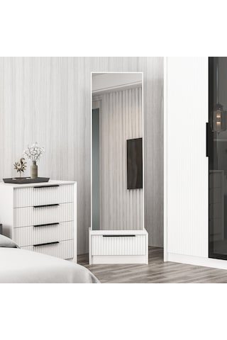 Kale Luxe Boy Aynası - Beyaz