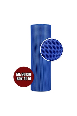Kaydırmaz Bal Petek Paspas 90cmx15metre Mavi Pvc Z Mat Pas Pas İç Dış Mekan Yolluk Islak Zemin Halısı Mavi