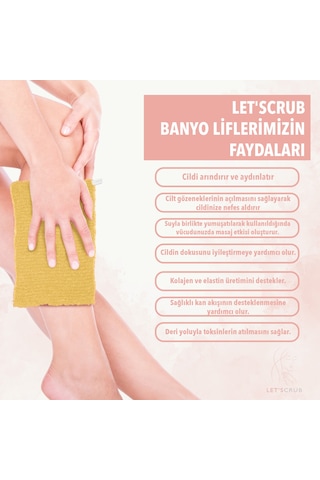 Let'scrub Tüm Cilt Tiplerine Uygun Süper Esnek Banyo ve Duş Lifi