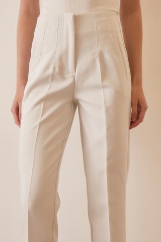 Never More Skinny Kumaş Pantolon Beyaz