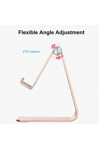 Mufunye Alüminyum Foldable Telefon Tablet Stand - 270 Döner, Taşınabilir, Sabit Tutucu, Masa/yatak Odası Kullanıma Uygun, Siyah