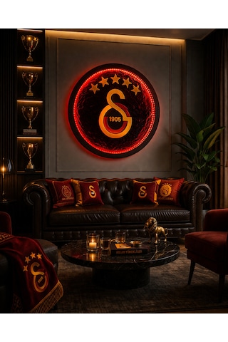 Galatasaray Dokulu Led Işıklı Ay Tablosu