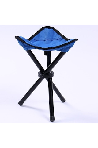 Yürüyüş Açık Kamp Balıkçılık Katlanır Dışkı Taşınabilir Üçgen Sandalye Maksimum Yük 100kg Katlanır Sandalye Boyutu: 22 X 22x31 Cm Blue Mavi