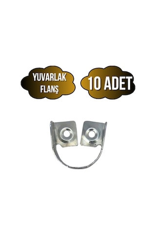 Yuvarlak Metal Askı Borusu Flanşı Dolap Ve Mobilya Boru Flanşı Metal Boru Çapı:25mm 10 Adet Krom