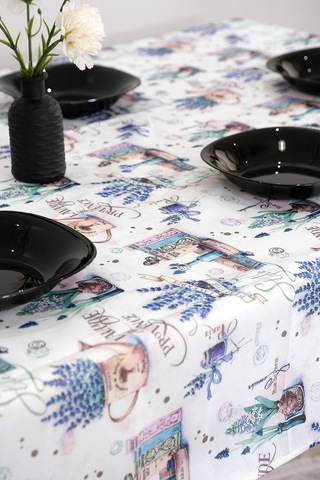 Sufre Sıvı Geçirmez Masa Örtüsü Sofra Bezi Sofra Örtüsü Piknik Örtüsü Lavanta