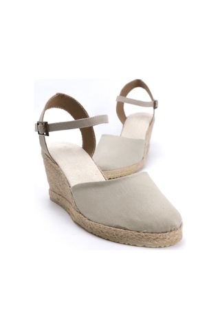 Star Tombis Gerçek Elişi Bej Kadın Dolgu Topuk Espadril Handmade Bej