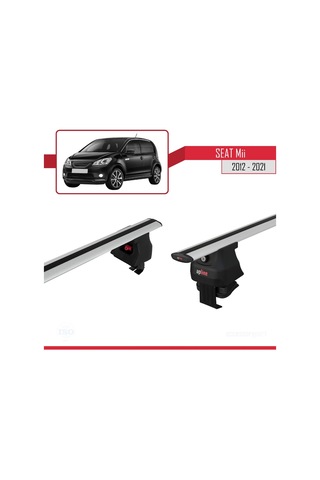 Seat Mii 2012-2021 Arası İle Uyumlu Ace-4 Ara Atkı Tavan Barı Gri