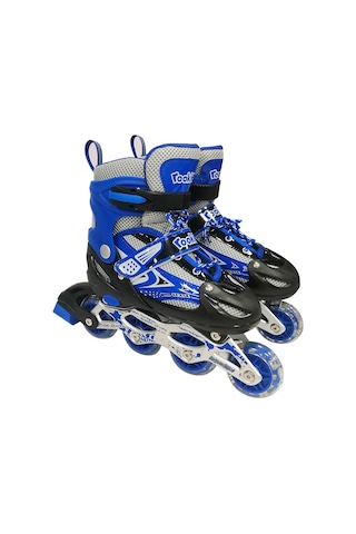 Rookie Ayarlanabilir 35-38 Işıklı Çantalı Alıştırma Pateni Mavi Mavi