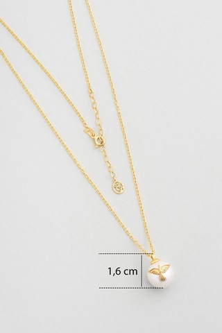 Yeni Yıl Yeniden Doğuş 18 Ayar Sarı Altın Kaplama 55 Cm Gümüş Anka Kuşu Kolye Sarı