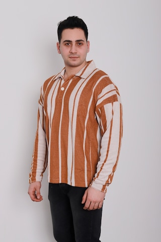 Fk Fashion Fkfashion Polo yaka sweatshirt 22FK01013 Kiremit