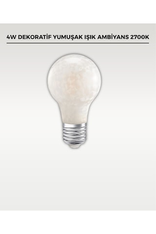 4w Soft Işık Led Ampul Dekoratif Yumuşak Işık Ambiyans 2700k 1 Adet