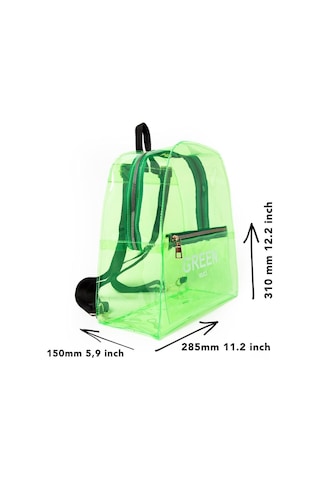 Renkli Şeffaf Sırt Çantası Yeşil