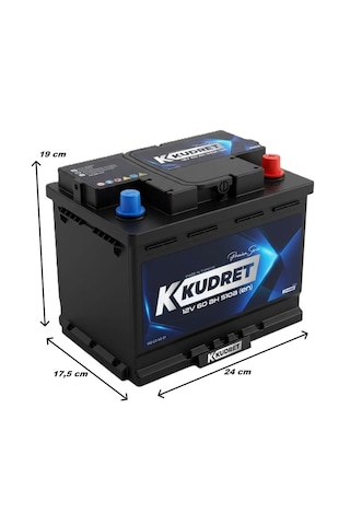 Kudret 12 V 60 Ah 510 A En Akü Yiğit Akü Üretimi