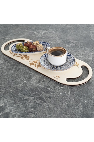 Zeytin Dalı Oval Aperatif Sunum Tepsisi