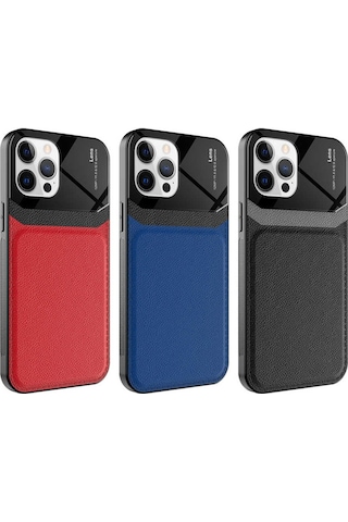 Apple Uyumlu iPhone 12 Pro Max Kilif ?Deri Görünümlü Emiks Kapak 498705184