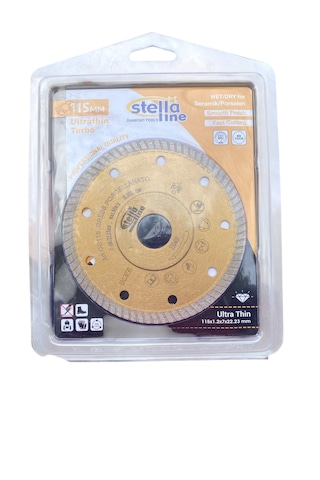 Stella Line 115mm Dıamond Tools Ultrathin Turbo Porselen Granit Kesici