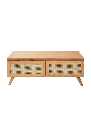 Nova Masif & Rattan Orta Sehpa Naturel