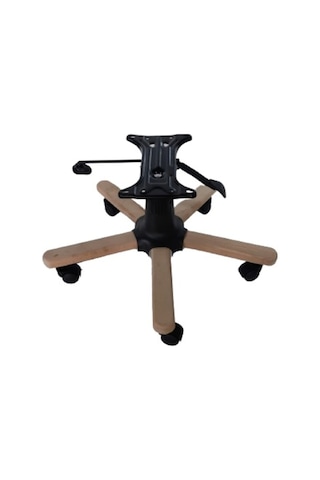 Kamusalmarket Ahşap Kaplama Yıldız Ayak Seti Çift Kollu Mekanizma Naturel Boyas