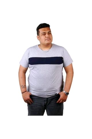 Adidas Ekis Büyük Beden Erkek Siyah,Gri, Lacivert Bisiklet Yaka T-Shirt