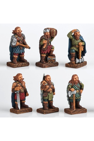 Wıse 6 Lı Viking Savaşçıları Dekoratif Obje Seti Poliresin Koleksiyon Figürleri .
