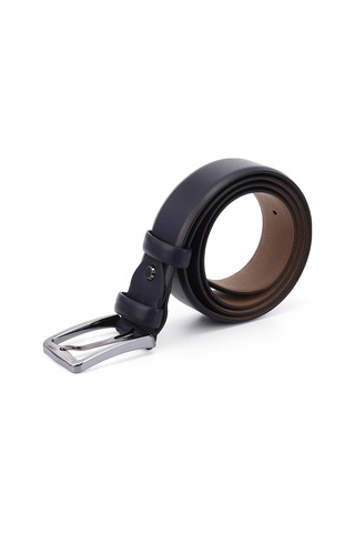 Gönderi R Lacivert Antik Hakiki Deri 3,5 Cm Klasik Kemer Lacivert