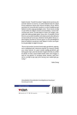 Eugénie Grandet - Honore De Balzac  - Can Yayınları
