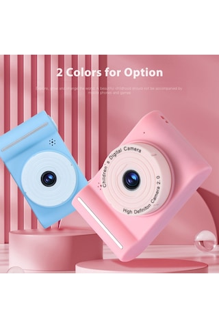 Springsun Kız Çocukları İçin Pembe Dijital Fotoğraf Makinesi - 20mp Çift Kamerayla 1080p Video Kaydı, 2.0" Ips Ekran Ve Oyun Özelliği Dahili Li-pil