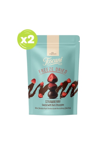 Bitter Çikolata Kaplı Dondurularak Kurutulmuş Çilek Draje 2 X 60gr