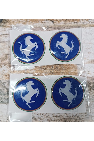 Sticker Mavi Slikonlu Ferrarı 4x