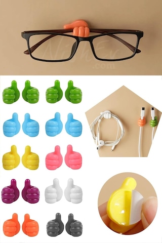 Nishev El Hareketi Kancası 25'li Başparmak Kablo Tutucu Yapışkanlı