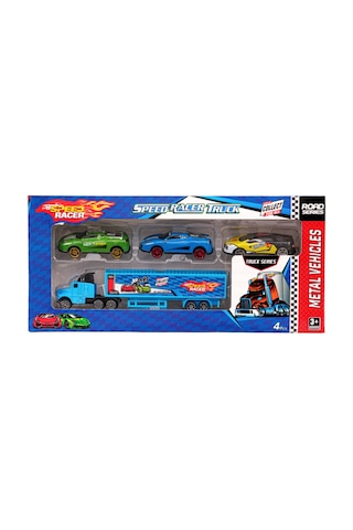 Speed Racer Road Series Tır Seti 4'lü Metal Araba Seti