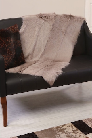 Bej Deri Koltuk Şalı 70X140