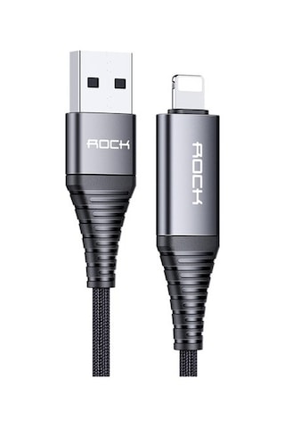 Rock R12 4 In 1 Çok Fonksiyonlu 1 Metre Pd Hızlı Şarj Ve Data Kablosu Siyah
