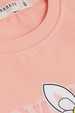 Breeze Kız Çocuk Sweatshirt Tavşancık Baskılı 1.5-5 Yaş, Somon-somon Somon