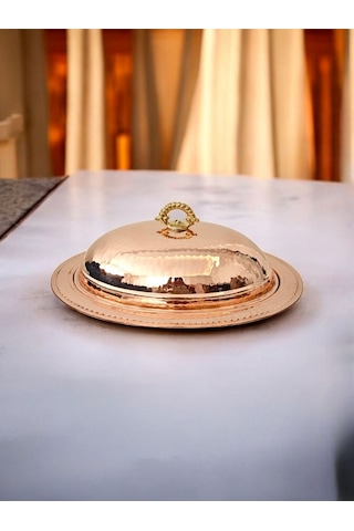 Modabakir Bakır Kapaklı Iskender Tabak, Oval Beyti Sahan 35cm