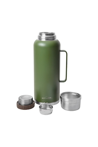 Nurgaz Campout Çift Katmanlı Termos 2600 ML Yeşil Ng 166