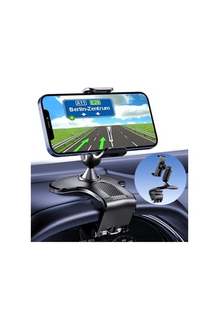 Araç 360 Derece Döndürme Dashboard Cep Telefonu Tutucu Araba İçin Sabitleme Kıskacı Standı 4 İla 7 Inç Akıllı Telefonlar İçin Uygun