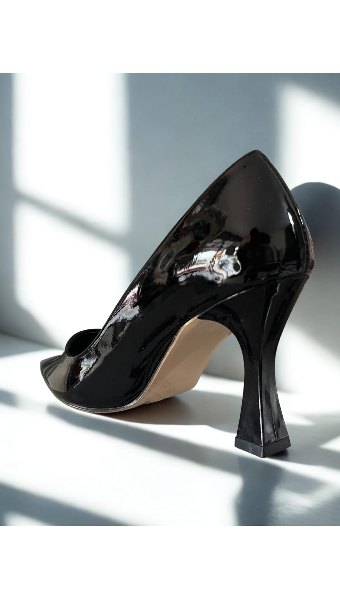 Siyah Rugan Bayan Stiletto Siyah - Rugan