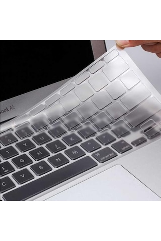 Macbook Pro 14inç M1/m2 A2442 A2779 İle Uyumlu Klavye Koruyucu Şeffaf Silikon Ped Renksiz