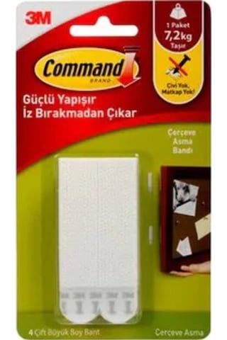 3M Command 17206 Büyük Boy Resim Asma Şerit Cırt Bantları