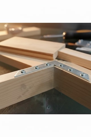 6 Adet L Saç Gönye 8x8 Cm - Mobilya Köşe Birleştirici Ve Güçlendirici