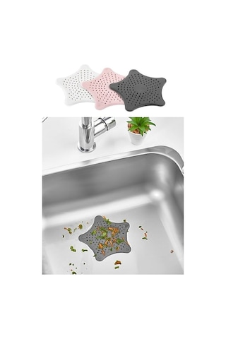 Yıldız Silikon Lavabo Ve Küvet Süzgeci, Lavabo Tıkacı Antrasit-pembe-beyaz 3 Adet S-114 Silikon Diğer