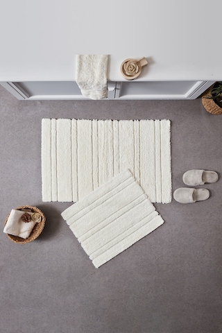Doquhome Pera Banyo Paspası Krem 60x100cm Krem