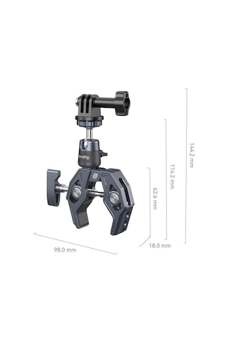 Smallrig 4102b Aksiyon Kameraları İçin 360 Küresel Başlık Montajlı Süper Kelepçe