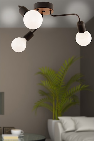 Ahtapot 3.Lü Modern Siyah Avize