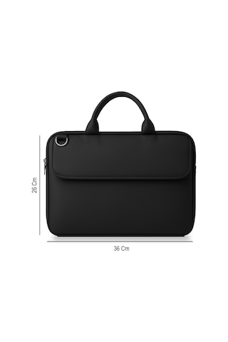Macbook Uyumlu Pro 16" M3 Pro Lyrne Laptop Ve Evrak Çantası Siyah