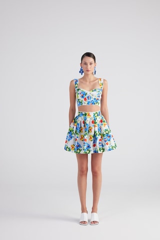 Holly Lolly Desenli Cepli Mini Ravello Etek Mavi