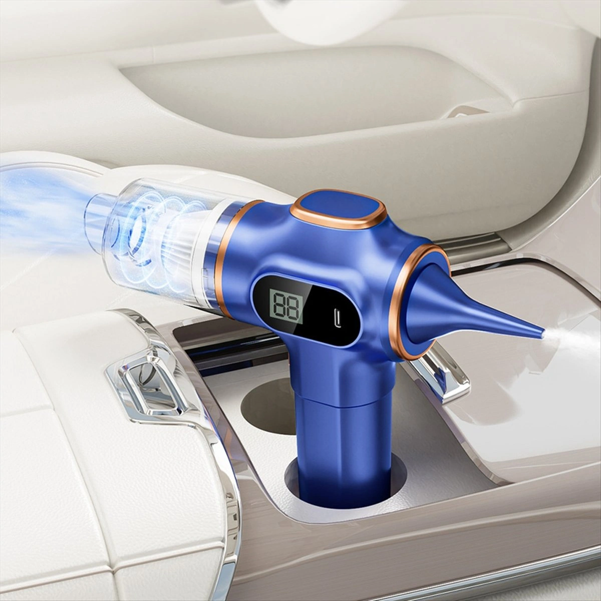 Crackedice Kablosuz Araba Elektrikli Süpürge Taşınabilir Robot Elektrikli Süpürge Siyah A