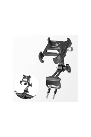 Wheel Up-bisiklet Telefon Tutucu Ayarlanabilir Alüminyum Alaşımlı Y29355-b Siyah