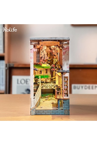 Rolife Tgb01 Sakura Densya Kitap Köşesi Book Nook Dıy Minyatür Maket Model Seti Mini Dollhouse 3d Model Kit Detaylı Dekoratif Hobi Seti 3d Puzzle Tiny House